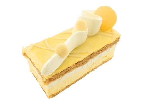 Passievrucht/ witte choco tompouce&nbsp;5 stuks